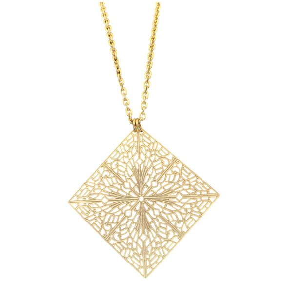 Gold Colored Byzantine Chain Necklace, 1AR or Unoaerre (Italian Brand) - Picture 3 of 5